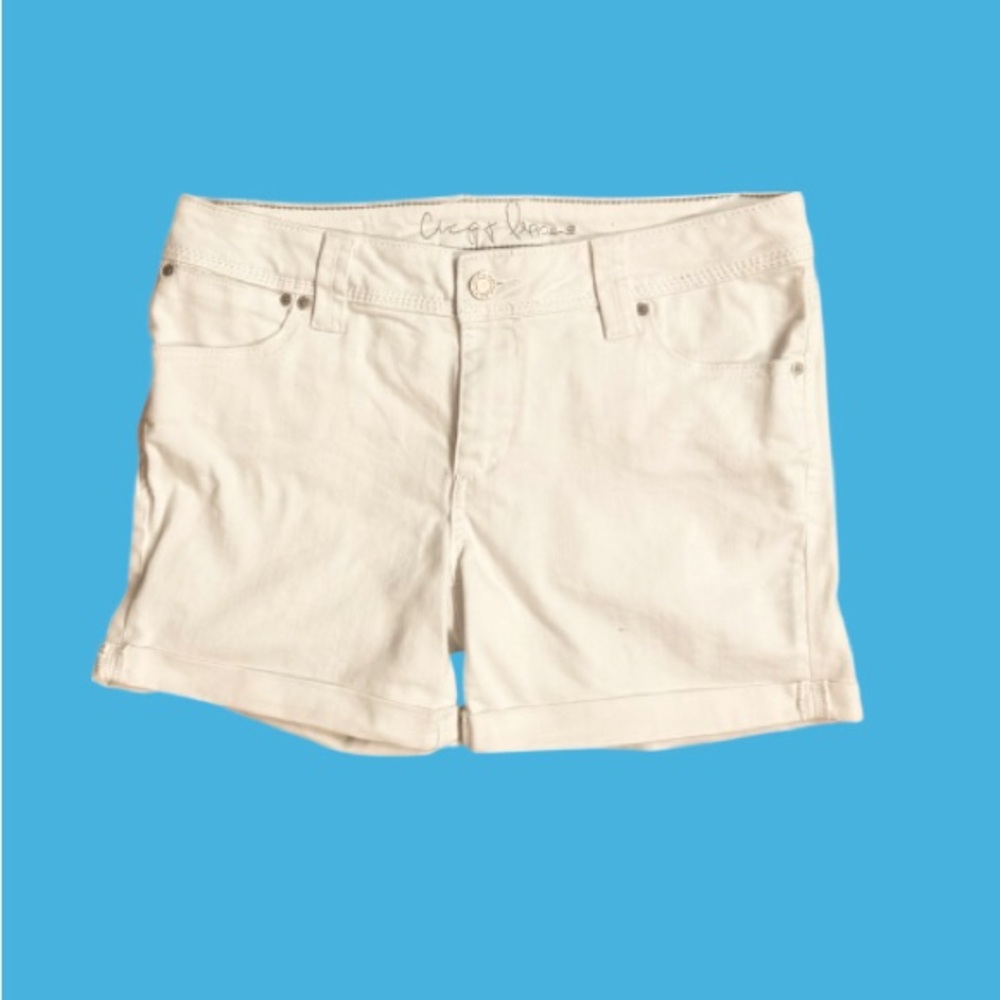CHIP & PEPPER MALIBU CA midRise white denim shorts women’s size 28